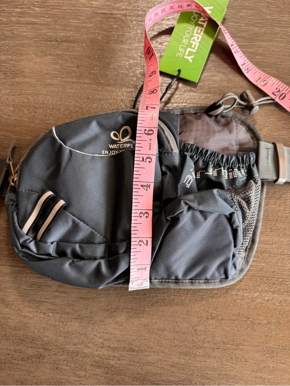 NWT Waterfly Waterbottle Holder Bag Fanny Pack Blue Grey